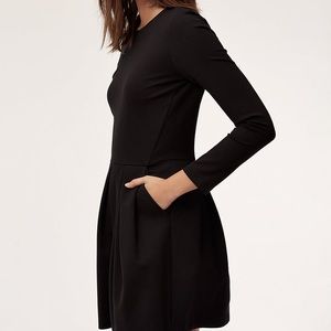 2 for $40: Wilfred (Aritzia) Tartine Charcoal Grey Fit & Flair Dress